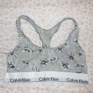 Calvin Klein Gray Floral Women's Bralette